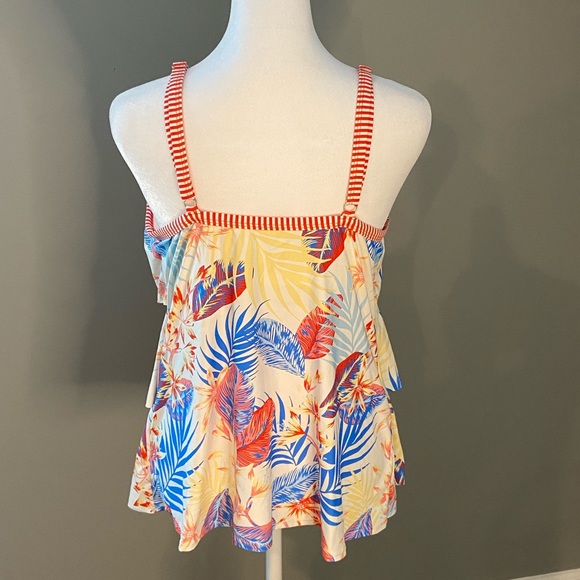 NWT Beach house blue and coral women’s tankini - Picture 4 of 10